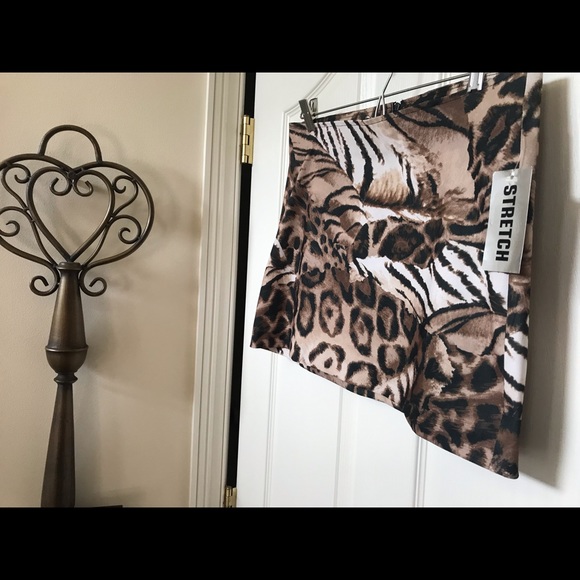 🎉HP🎉🆕 NWT Vintage 90’s Animal Print Skirt Jr.7 - Picture 5 of 9